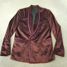 Boohoo Men Jacket 44 Burgundy