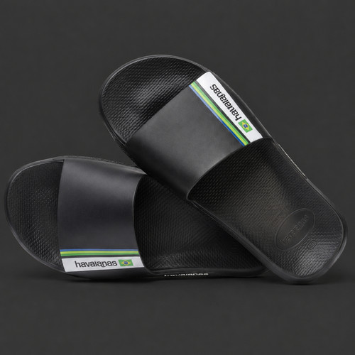 Havaianas slide brasil black - havaianas,