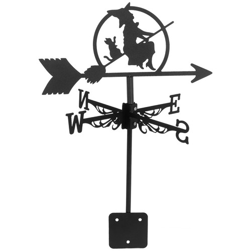 Black iron witch - witch, weathervane