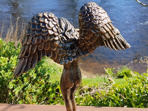 Heavy cast iron angel - heavy, 'angel'