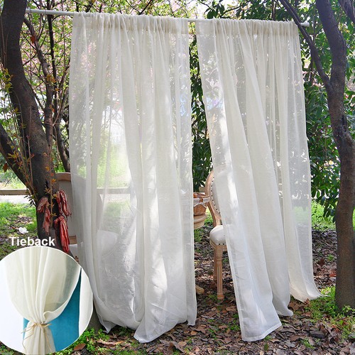 Outdoor linen net curtains - outdoor,