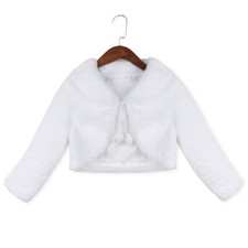 UK Girls Wedding Faux Fur Coat