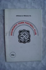 1990 programme Highworth Town