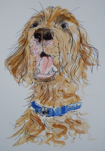 Watercolour painting tan - painting,