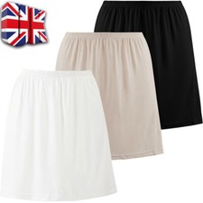 Women Safety Skirt Satin Half Slip Underskirt Petticoat Under Dress Mini Skirt