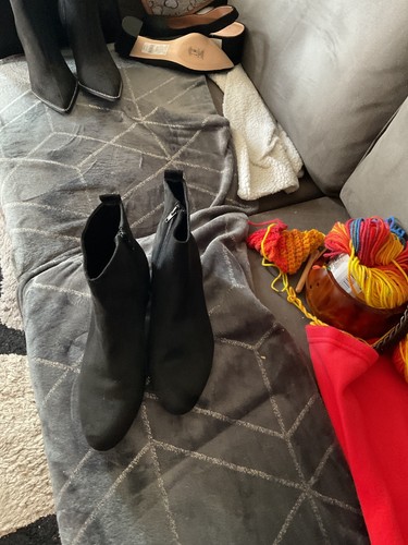 Black ankle boots size worn - boots,