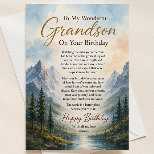 Birthday card for - card, grandson