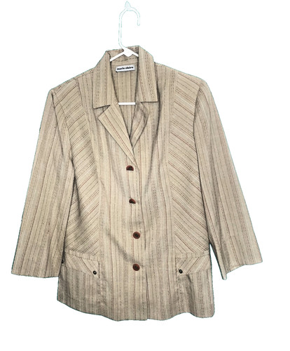 Vintage beige striped classic - ,