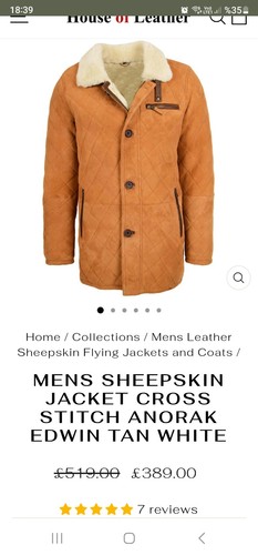 Shearling mens coat - mens,