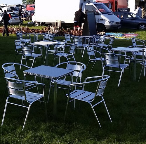 Aluminium tables chairs - aluminium,