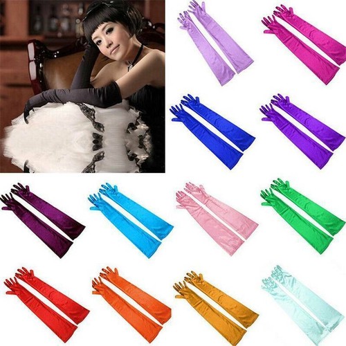 New ladies long finger satin - long,