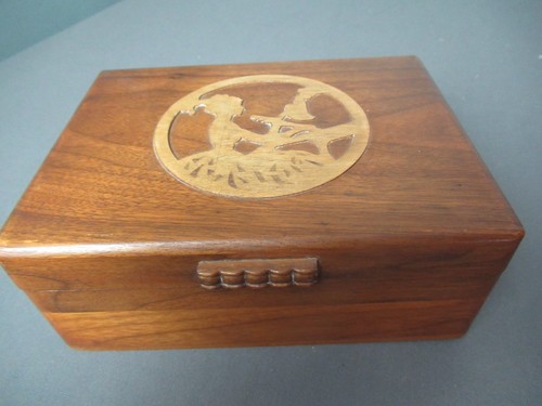 Cherry wood sewing box - cherry,