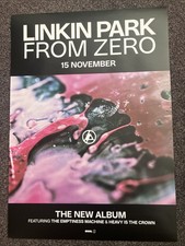 LINKIN PARK - PROMO MUSIC POSTER - FROM ZERO ALBUM - Official original