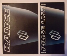 SUZUKI RANGE orig 1989 UK Mkt Sales Brochure + Price List - SJ Swift Vitara Van