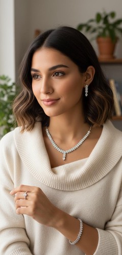 Necklace earrings bracelet - earrings,