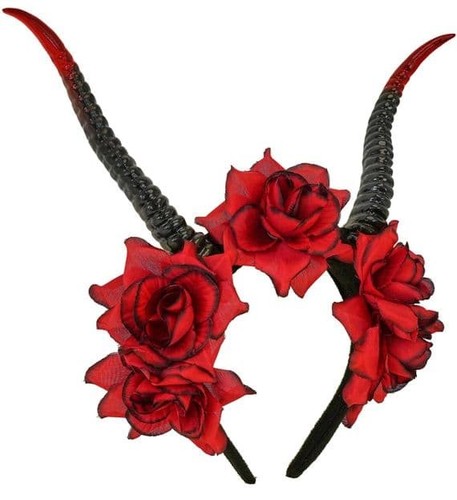 Red rose devil horn - rose,