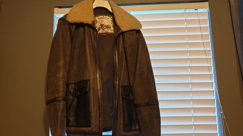 Mens shearling jacket medium - jacket,