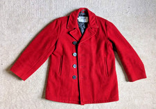 Schott 740N Wool Pea Coat Red