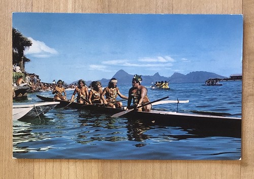 Postcard canoe racing - -,