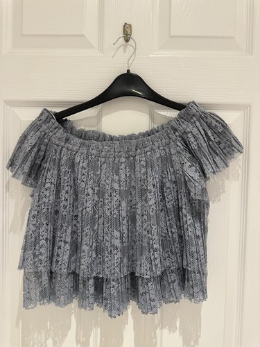 Zara grey lace off shoulder - grey,