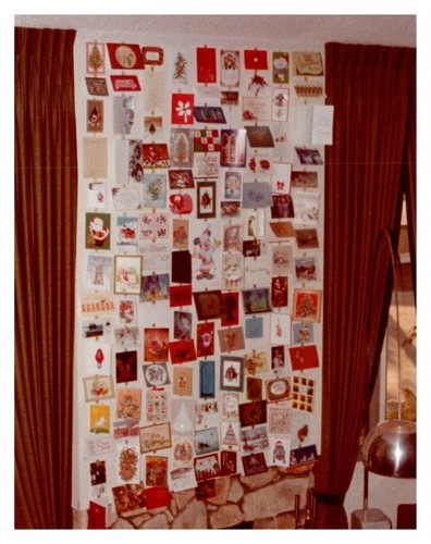 1970s holiday cards - pinned, to
