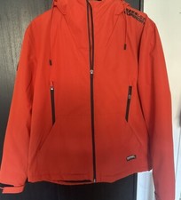 Superdry Mens Padded Elite Windcheater Orange Jacket - Large mint condition 
