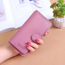 Ladies Leather Wallet Long Purse Phone Card Holder Case Clutch Large Capacity UK