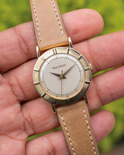 1960 Jaeger-LeCoultre Disco Volante 2268 18k Ship Wheel Bezel Rare Vintage 34mm