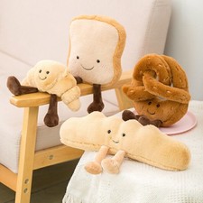 Cute Plush Toast Bread Pretzel Croissant Baguette Toy Stuffed Doll UK