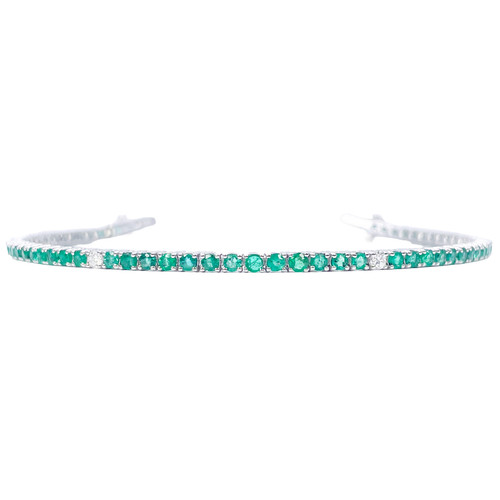 18ct white gold - gold, round