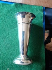 Edwardian Hallmarked Silver Trumpet Vase ~ London 1903 ~ 12.7cm Tall ~ Weighted