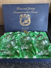 Martell Cognac 2002 Grand National Horse  Race Commemorative Brandy Glasses