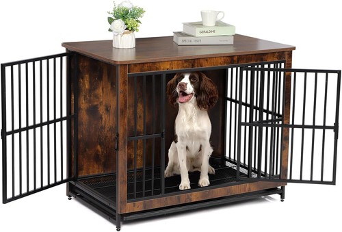 Large dog crate furniture - dog,