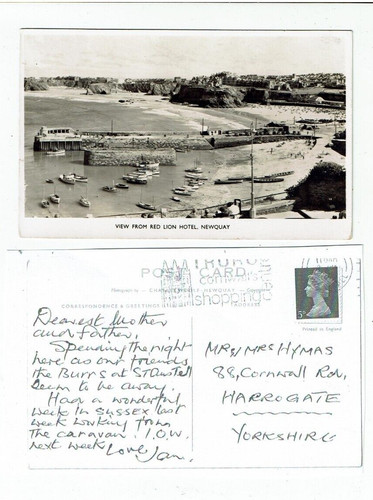 Cornwall postcard real photo - cornwall,
