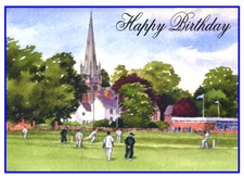 CRICKET VILLAGE GREEN PAINTING