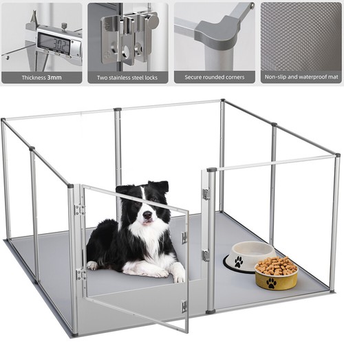 Xxl acrylic dog playpen - dog, fence