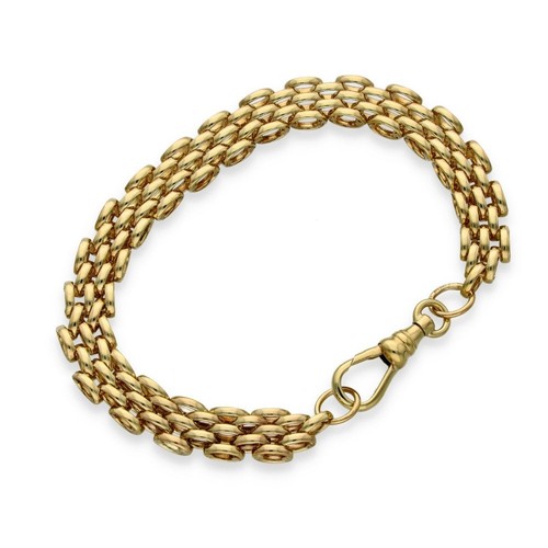 9ct yellow gold - gold, brick-link