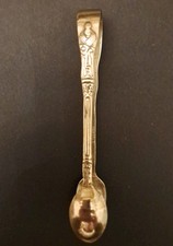 Vintage EPNS Apostle Sugar Tongs Length 11 cms Depth 1.1cm 