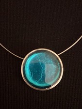 Turquoise Resin Pendant Necklace