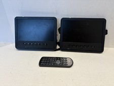 2 x Portable In Car DVD Players Tesco Twin 7" Screens With Car Power Adapters