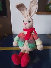 Hand Knitted Soft Toy Bunny