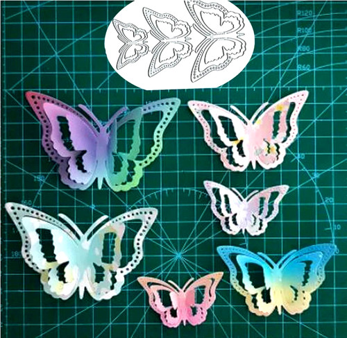 3pc butterflies metal - 3pc,