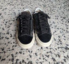 Vans Off The Wall Trainers Size Uk 6 Black And Grey Good Condition