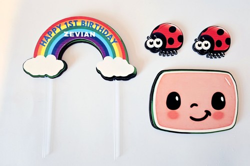 Cocomelon inspired cake topper - cocomelon,