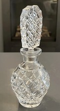 VINTAGE CUT GLASS PERFUME BOTTLE LARGE