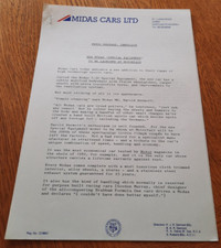 MIDAS sports car press release