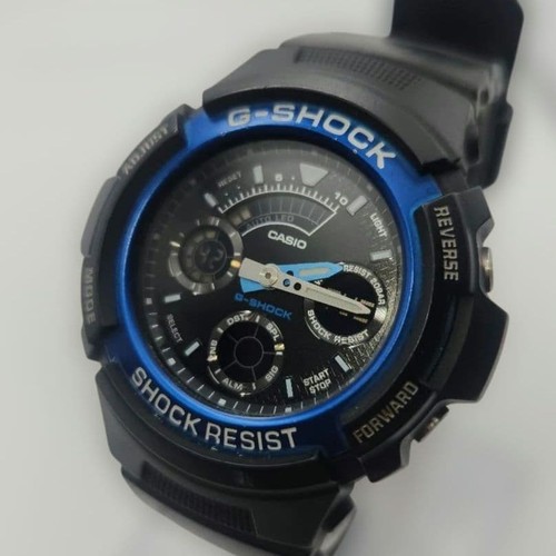 Shock men 591 blue - g-shock, aw-591