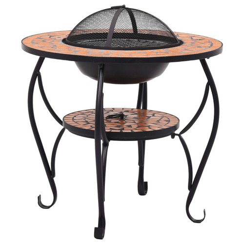 Mosaic fire pit table ceramic - pit,