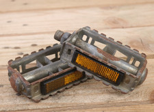 Union Aluminium Rat Trap Pedals 9/16" Vintage Retro Steel Road City Bike Raleigh