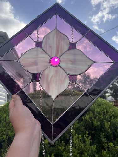 Vintage handmade stained glass - stained,